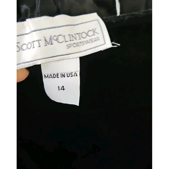 VTG Scott McClintock Velvet Jacket Skirt Set Black Gold Evening New Old Stock - Picture 7 of 16